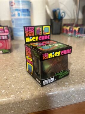 Nice Cube Black & Green Stress Cube